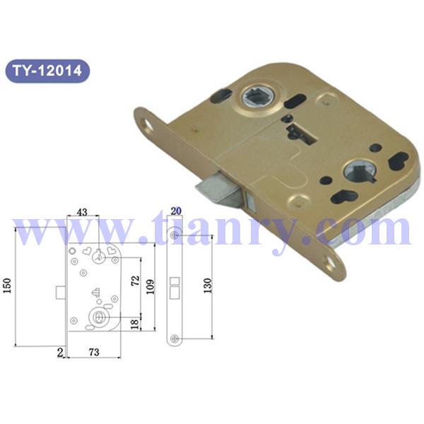 Gold WC Door Lock Body