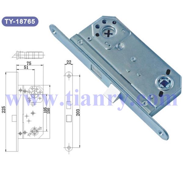 Door Mortise Lock Body with Center Distance 105mm