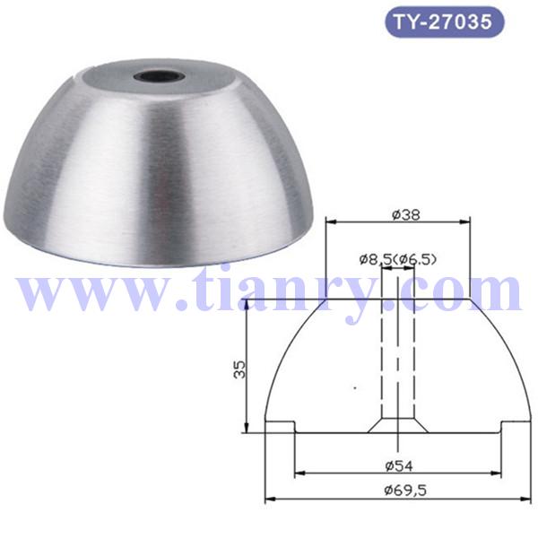 ?70×35 Round Aluminum Furniture Legs