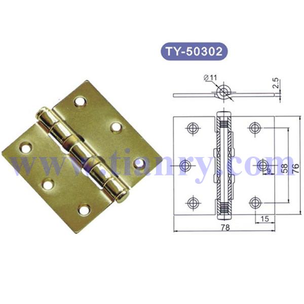 3"×3"×2 Steel Ball Bearing Hinges With Brass Plated