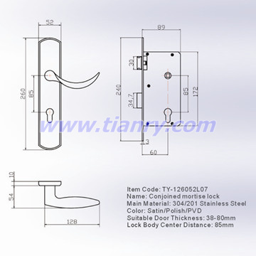 Conjoined Mortise Lock